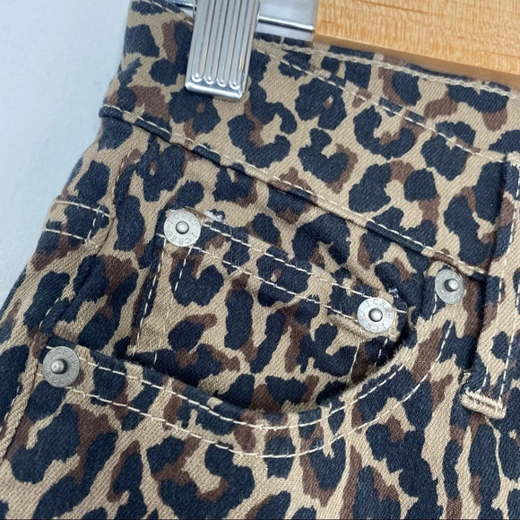 J. Crew 10" High Rise Toothpick Jeans Leopard Print Size 25 - Picture 4 of 10
